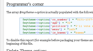 Theme Toolkit : admin menu example